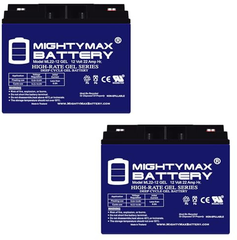 Mighty Max Battery 12V 22AH GEL Battery for Jump N Carry JNC660-2 Pack