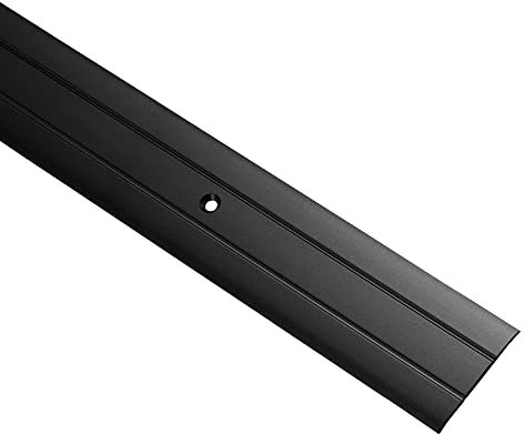 Gedotec Profilo di transizione per pavimento, in alluminio, da avvitare, guida di transizione per pavimenti, lunghezza 90 cm, larghezza 37 mm, profilo base nero, profilo compensazione forato, 1 pezzo