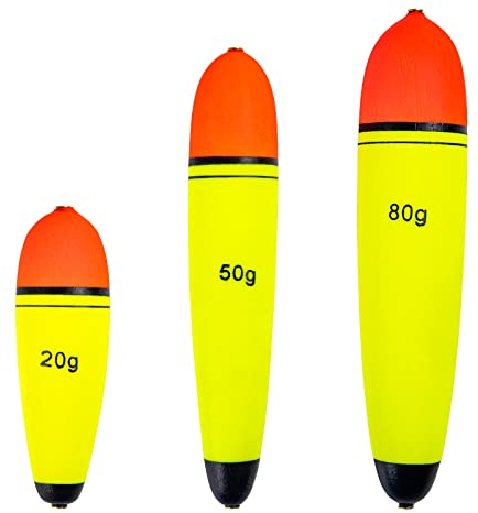 Goture 4Stk Hochdichter Eva Posen Angeln, Angelposen Angeln Schwimmt Set, hohe Sichtbarkeit Posen Angeln Set, Waggler Posen, Angeln Schwimmer Posen 120g