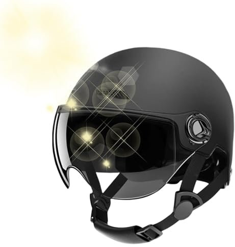 Cascos De Scooter, Casco de Moto para Hombres y Mujeres, Casco De Bicicleta De Montaña, Casco de Patinete eléctrico, Cascos para Adultos, Equipo protección para Escalada y Patinaje,