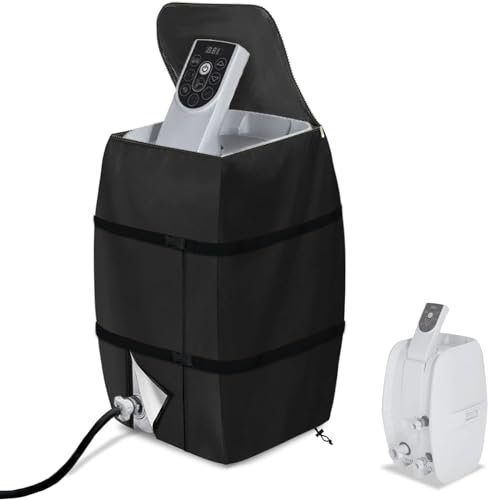 Hot Tub Cover | Insulated, Waterproof & Dustproof Lazy Spa Cover | Durable Outdoor Pool Hot Tub Shelter, Lazy Spa Thermal Pump Cover | Lazy Spa Accessories for Hot Tub Inflatable Bathtub (Black)