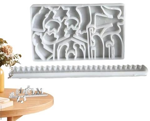 Adventskalender mögel, jul nedräkningskalender form - julformar silikonformar | Hartsformar, prydnadsform, skrivbordsdekoration, nedräkning