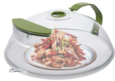 Copertura per alimenti per microonde - Paraspruzzi con serbatoio 'acqua - Utensile da cucina e filtro a prova di spruzzi d'acqua, coperchio per microonde con ventilazione media per cucinare