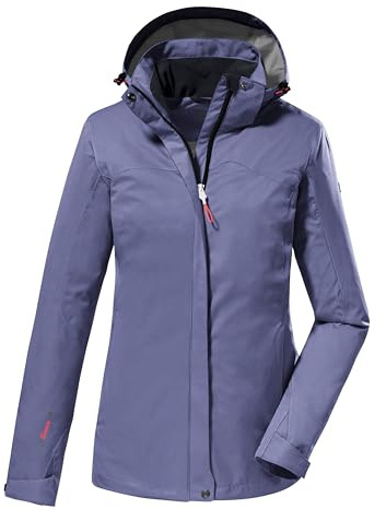 killtec Mujer Chaqueta funcional/chaqueta de exterior con capucha con cremallera KOS 133 WMN JCKT, helles violett, 50, 38383-000