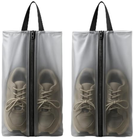 ZMDMAH 2 Pezzi Sacchetti per Scarpe da Viaggio, Borsa per Scarpe da Viaggio, Sacca Scarpe Impermeabili Antipolvere Organizer per Scarpe con Cerniera per il Viaggio o la Conservazione a Casa
