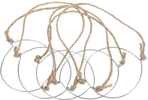 Artibetter 5 piezas Asas de Alambre con Cuerda para Tarros de Conservas y Frascos de Vidrio Boca Ancha Asas Resistentes de Hierro para Colgar Tarros Mason y Lámparas Solares Accesorios