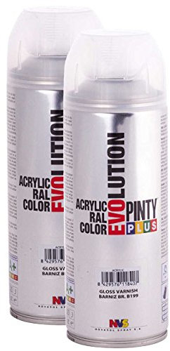 Fast Dry - Peinture acrylique PintyPlus EVOLUTION - Lot de 2 - Vernis brillant