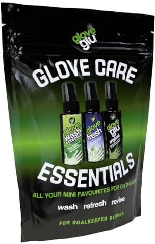 gloveglu Men's Goalkeeping Glove Care Essentials Pack, Black, One Size