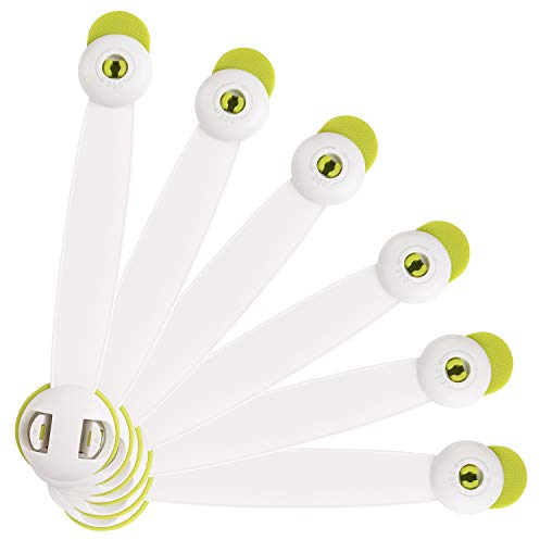 Vicloon Kindersicherung Schrank, 6 Stück Kindersicherung Schubladen mit 3M Kleber, Kein Bohren oder Werkzeug Nötig, Schranksicherung Baby für Kühlschrank und Schubladen - Grün