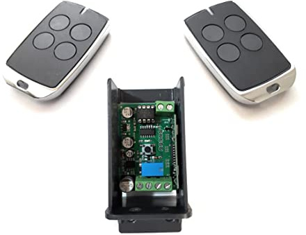Radio Receptor RX17 Universal con 2 mandos de Garaje Rolling Code 433,92Mhz, para Motores de Puertas de Garaje o Control Remoto de Dispositivos.