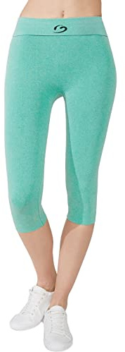 BeGood - Legging Capri Melange Pancia Piatta. Drenante, idratante, Effetto Pancia Piatta. Snellisce Mentre Fai Sport