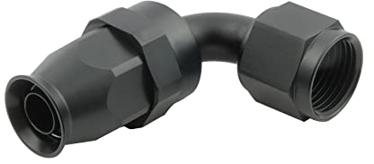 PTFE Alu Fitting 90° abgewinkelt Dash 8 / AN8 (3/4-16 UNF) | Schwarz