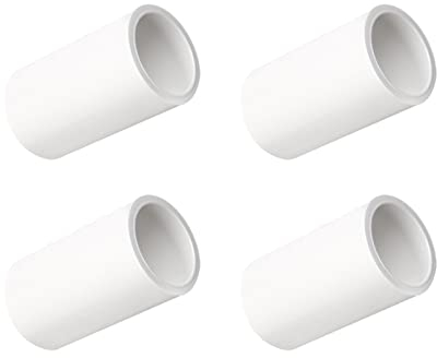 METALLIXITY 4Stk PVC Leitung Fitting (1/2) PVC Leitung Kupplung Adapter - für Wasser Lieferungen Erstellen DIY Garten Regal Treibhaus Weiß
