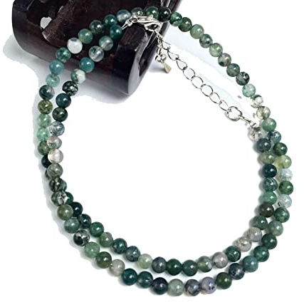 4mm Runde Perlenkette Granat Für Armband Und Halskette,Aquatischer Achat,38-40CM