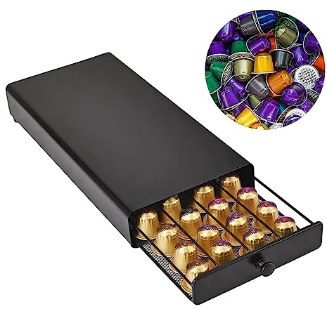 Queta Coffee Capsule Storage Drawer - 40 Classic Pods Organizer with Dustproof Design