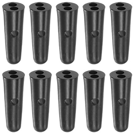 sourcing map 10uds Paraguas Cola Cabeza Cuentas 2,9mm Agujero Diámetro 23,5mm Longitud PP Plástico Paraguas Componentes para Plegado Paraguas Cubierta Piezas, Negro