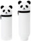 QRKPVHD Kawaii Federmäppchen aus Weichem Panda Silikon, Schlampermäppchen und Stifteköcher 2 in 1, Schön Stehendes Mäppchen, Mäppchen Cartoon Bleistifthalter für Schülerin Teenager