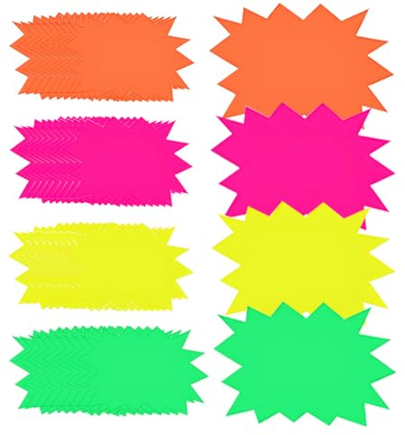 40 Piezas Etiquetas de Precio, Etiquetas de Precio de Explosión de Estrella, Letreros de Precio de Venta Por Menor, Etiquetas de Precio de Venta, Para Tiendas Minoristas, Supermercados y Fiestas