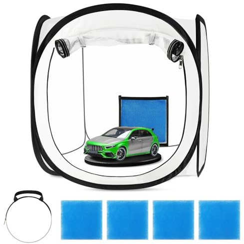 CooTentler Pop Up Paint Booth 43x43x43cm Portable Airbrush Spray Tent with Mesh Door and Mesh Window for Models, Furniture, Auto Parts and Other Items Painting Works