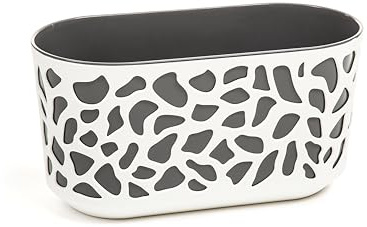 KONZEPT Blumenkasten Balkon 40 cm, oval Balkonkasten für die Fensterbank, Pflanzkasten für außen und innen