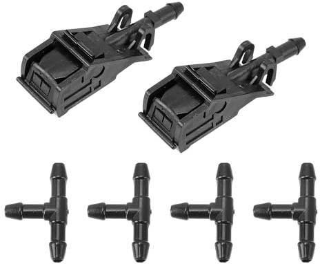 Partuto Kit De Boquillas De Lavado De Parabrisas Para Volkswagen Polo Hatchback 1.2 Boquillas De Pulverización De Parabrisas Chorro De Lavado De Limpiaparabrisas No.6E0955985A 4 Piezas