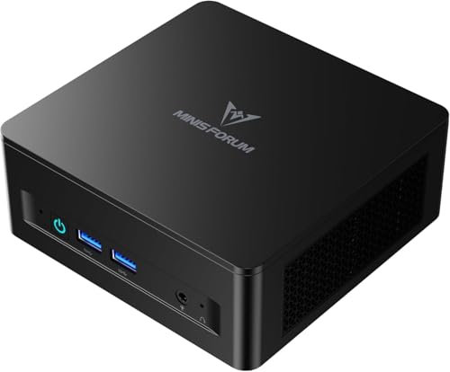 MINISFORUM Mini PC UM690L Slim, AMD Ryzen 9 6900HX (8 core/16 core, fino a 4,9 GHz), 32 GB LPDDR5 e 500 GB SSD PCIe 4.0, DP/HDMI 2.1/USB 4, 4 USB tipo A, Wi-Fi 6E/BT 5.2