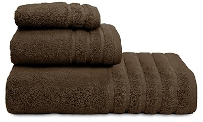 Sedalinne - Juego de Toallas de Baño Completo 500 Gr Liso - Toallas Baño Grandes y Pequeñas Rizo 100% Algodón - Pack (1 Tocador + 1 Lavabo+ 1 Sabana) - Alta Absorción - Toalla Algodon - Marrón