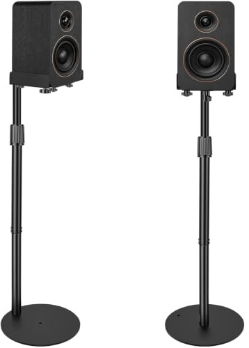 IBVIVIC Universal Speaker Stands Pair 31.5 - 41.3 Height Adjustable Black