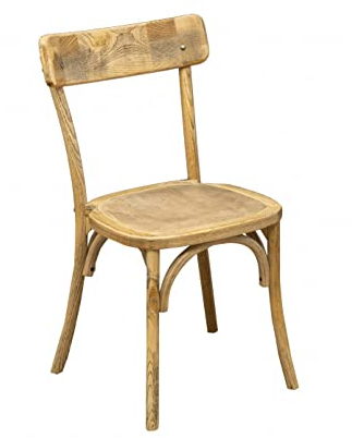 Biscottini Holzsthul 48x55x88 cm aus massiver Esche und mit Naturlich Holzoberfläche - Esszimmerstühle aus verwittertes Holz - Vintage Stuhle Made in Italy