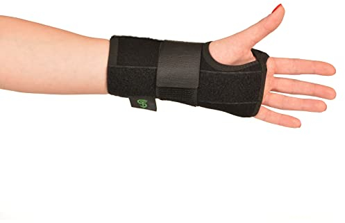 Sportherapy Tutore Polso Universale Ambidestro con Stecca Rigida Rimovibile | Polsiera Ortopedica Traspirante Unisex Contro il Tunnel Carpale, Tendinite e Dolori | Dispositivo Medico Certificato (S)