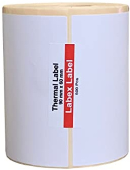 Etichette termiche 90x60 mm su rotolo – Etichette Spedizione Codice a Barre Termica Diretta – 1 rotoli 500 etichette – Senza nastro – TSC Godex compatibili – Labex Label