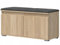 Meblowa1, Sitzbank Nevada 100, Schuhbank mit Stauraum, Schuhschrank mit Sitzfläche, Schuhregal für Wohnzimmer, Flur, Modern Möbel, Grauer Sitz, Sonoma Eiche, 100x51x37 cm, 25 kg