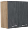 Vicco Hängeschrank R-Line, hängender Küchenschrank, Schwarz Beton/Goldkraft Eiche, 60 cm