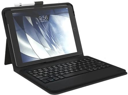 Smart Folio Keyboard Case For iPad Mini 5th Generation 2019 / iPad Mini 4th Generation 2015 (7.9) Wireless Bluetooth Tablet Stand Cover With Pencil Holder