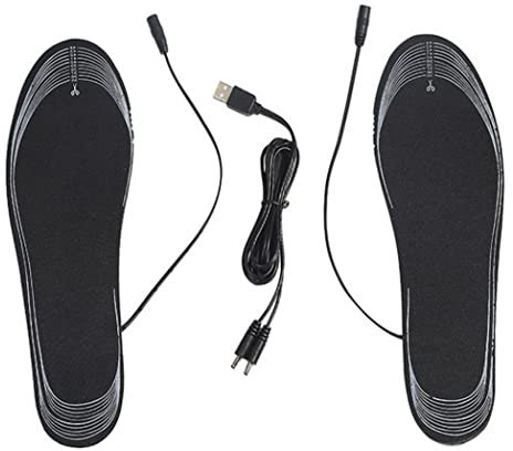 Gcroet Heizung Innensohle Elektrische USB -wiederaufladbare erhitzte thermische Sohle mit geschnittenem Winterfußwärmer 1pair 1pair