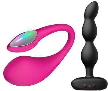 LOVENSE Lush 4 Remote Control Wearable G-spot Egg Vibrator for Women + LOVENSE Ridge Vibrator Anal Beads Dildo Sex Toy