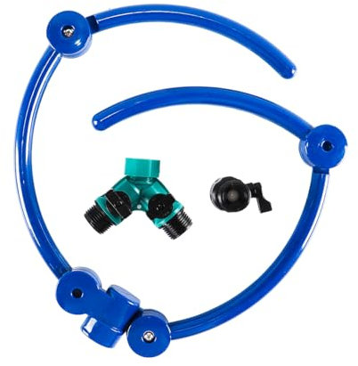 Laroal Sistema di irrigazione per Alberi a 360 Gradi, irrigatore Circolare ad Anello con divisore per Tubo Flessibile a Y per irrigazione mirata di Piante da Esterno