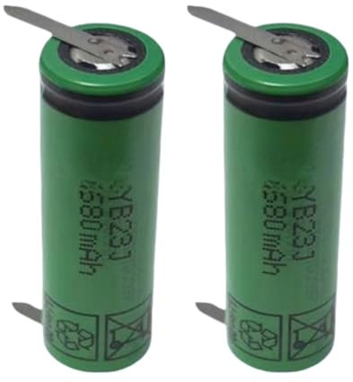 Batería De Iones De Litio De 3,6 V Y 680 MAh. Compatible con Philips AT926, AT927, AT940, HQ8100 Y HQ8140 Afeitadoras Eléctricas(2pc 680mAh)