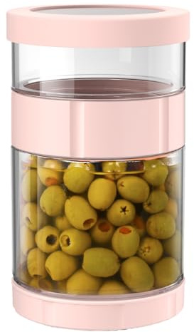 Bocaux à Cornichons avec Couvercles,Distributeur de Cornichons | Bocal en Verre Inversible avec Couvercle en Silicone Séparation Humide/Sec Grande Ouverture Antidérapant pour Fermentation Confiserie Y