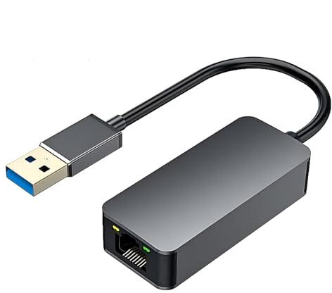 Ouitble Adaptador Ethernet USB 2.5Gbps Aluminio USB de Alta Velocidad 3.2 a RJ45 Gigabit LAN Network Adapter 10 100 1000 2500mbps para PC Portátil para Juegos