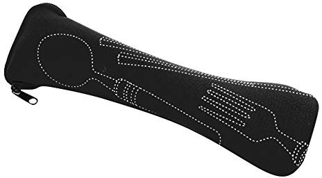 ValianhAgen Sac à couverts portable avec fermeture éclair Noir