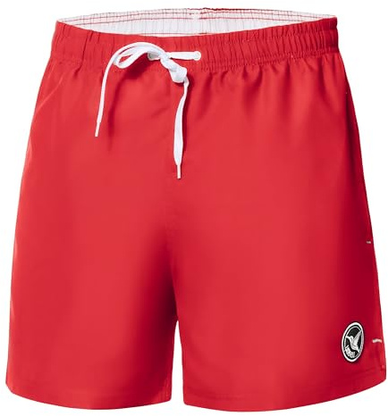 Ladeheid Short de Bain Homme, Maillot de Bain Séchage Rapide avec Doublure en Filet, Poches Fonctionnelles, Taille Élastique avec Cordon, Léger et Confortable LA40-198