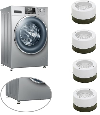 Aupoko 4 Stück Schwingungsdämpfer, Universal Antivibrationsmatte waschmaschinenunterlage, Universal anti vibration waschmaschine füße 3.5cm， grau