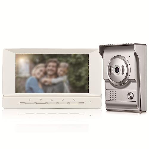 7-tums videointercom dörrklocka Intelligent åtkomstkontrollutrustning Videointercom HD Elektronisk trådbunden dörrklocka Visuell skärm
