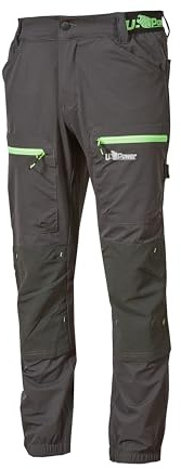 U-POWER | Pantaloni da Lavoro Uomo HORIZON, in Tessuto Stretch, Vestibilità Jogging, Elasticizzato, 90% nylon 10% spandex