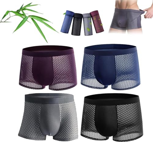 Eeiiey Boxhero Boxer en fibre de bambou, boxer Box Hero en fibre de bambou, sous-vêtements boxers en fibre de bambou, sous-vêtements en nylon respirant pour homme, boxer en fibre de bambou – pour un