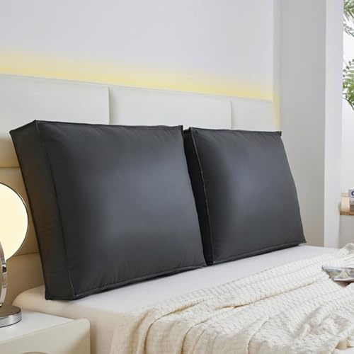 Hoowarm Cuscini Testata Letto Singolo/Matrimoniale Grande Supporto Lombare Cuscino Parete Removibile Lavabile Lettura Schienale per Letto e Divano Cuscino da Lettura(B,80x50/31x19in(1pc))