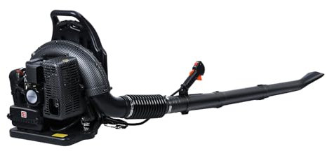 diowewea souffleur à Feuilles à Dos à Essence 63CC, souffleur à Neige à 2 Temps pour l'entretien de la pelouse, débris de poussière de Cour pour déneiger extérieur (Noir)