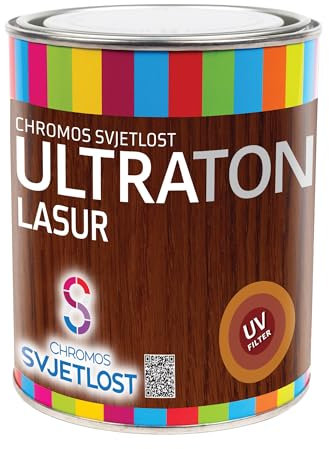Chromos Svjetlost ULTRATON Lasur Wood Stain – Long-Lasting Exterior & Interior Wood Finish with UV Filter, Breathable, Weather-Resistant, Solvent-Based, (11 Olive, 0.75 L)