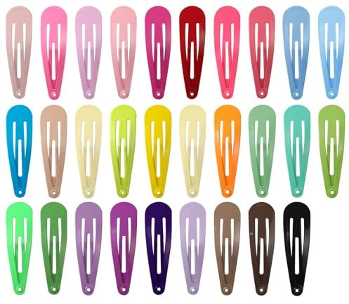 Dinghaole 80pcs hair clips(2 inch),Colorful Small Hair Barrettes Hair Accessories for Fine Hair,Cute Candy Color Barrettes Hair Accessories,Metal Snap Hair Clips for Little Girls and babies